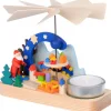 Petit Carrousel En Bois Père Noël Et Jouets