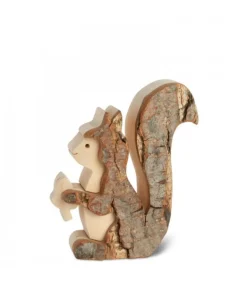 Petit Ecureuil En Bois 7,5 Cm