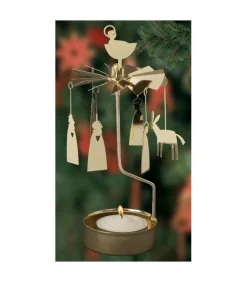Photophore De Noël Crèche Dore