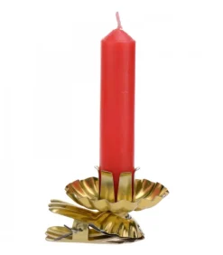 Pince A Bougie Pour Sapin Metal Dore