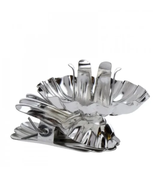Pince A Bougie Pour Sapin En Metal Argente