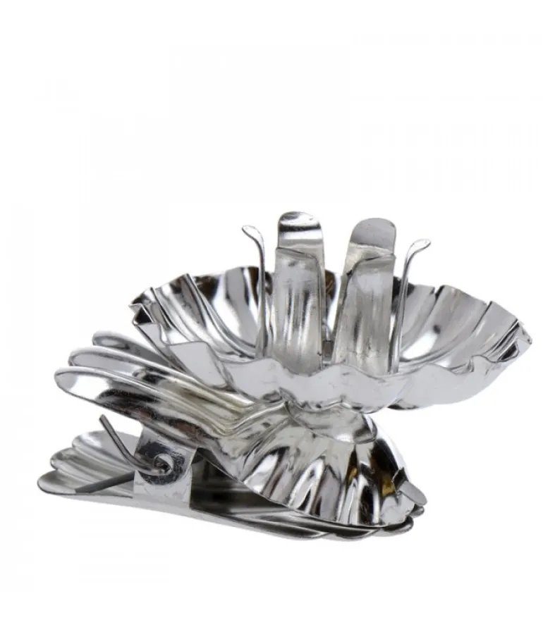 Pince A Bougie Pour Sapin En Metal Argente