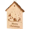 Plaque De Porte En Bois A Suspendre "Merry Christmas"