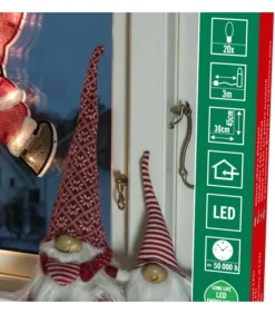 Père Noël Lumineux Qui Salue