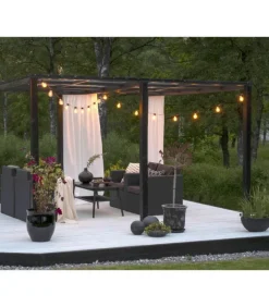 Rallonge 10 M Pour Guirlande Lumineuse De Terrasse, 10 Ampoules Ambrees