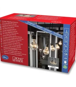 Rallonge 10 M Pour Guirlande Lumineuse De Terrasse, 10 Ampoules Ambrees