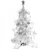 Sapin De Noël Design, Metal Argente, 19 Cm