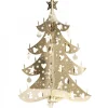 Sapin De Noël Dore Moderne En Metal, 12 Cm