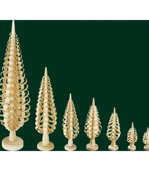 Sapin Noël Bois Sculpte, 12 Cm