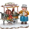 Village De Noël Miniature, Vendeuse De Vin Chaud