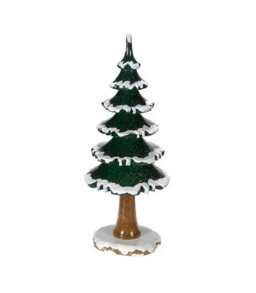 Village De Noël Miniature, Grand Sapin Enneige