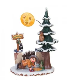 Village De Noël Miniature, Cireur De Lune