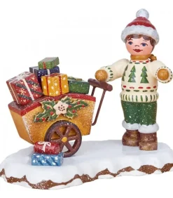 Village De Noël Miniature, Cadeaux Dans Poussette