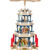 Weihnachtspyramid Allemande Aux Couleurs Baroques Blanc Et Bleu